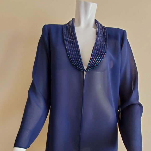 Algo Sheer Navy Blue Jacket - Picture 8 of 9